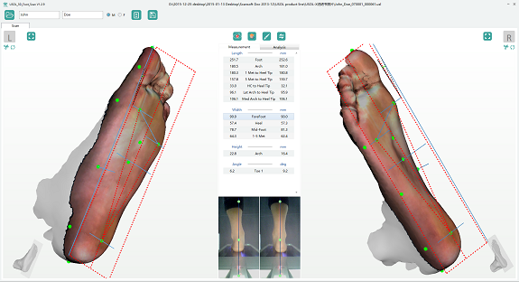 Foot sides scan height up to 80mm; Heel back scan height about 20mm.